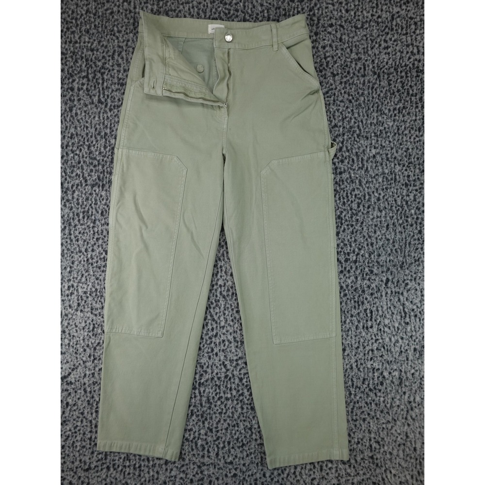 Wilfred Free Utility Carpenter Pants Womens 10 Sage Green High Rise Straight